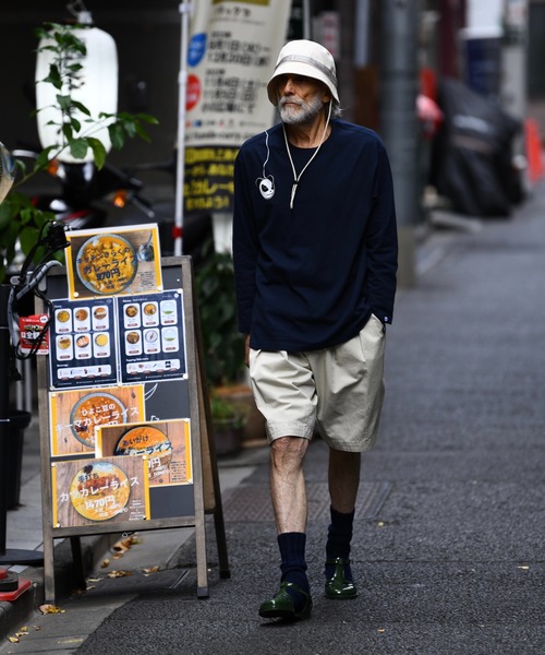 HIPANDA(ハイパンダ)の「(HIPANDA ハイパンダ) 男女兼用 バルーンパンダ ロゴ プリント ロンT(Tシャツ/カットソー・メンズ・ネイビー/ホワイト/グレー・SMALL/MEDIUM/LARGE/X-LARGE/XX-LARGE)」の7枚目の写真