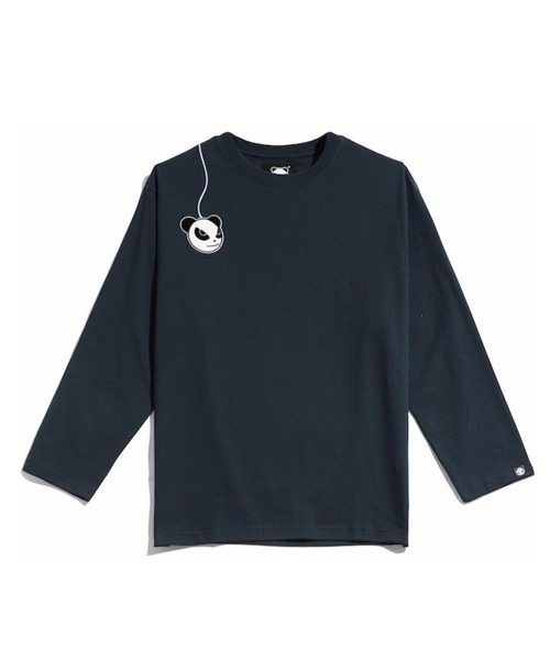 HIPANDA(ハイパンダ)の「(HIPANDA ハイパンダ) 男女兼用 バルーンパンダ ロゴ プリント ロンT(Tシャツ/カットソー・メンズ・ネイビー/ホワイト/グレー・SMALL/MEDIUM/LARGE/X-LARGE/XX-LARGE)」の6枚目の写真