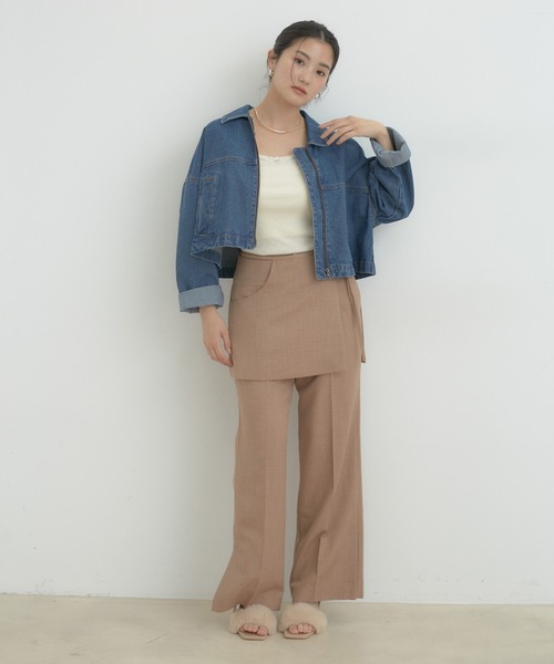 CIMARRON（シマロン）の「【CIMARRON】VIS別注ショートフレアデニムジャケット（デニムジャケット・レディース・ブルー系その他4/ブラック系その他・FREE）」の3枚目の写真