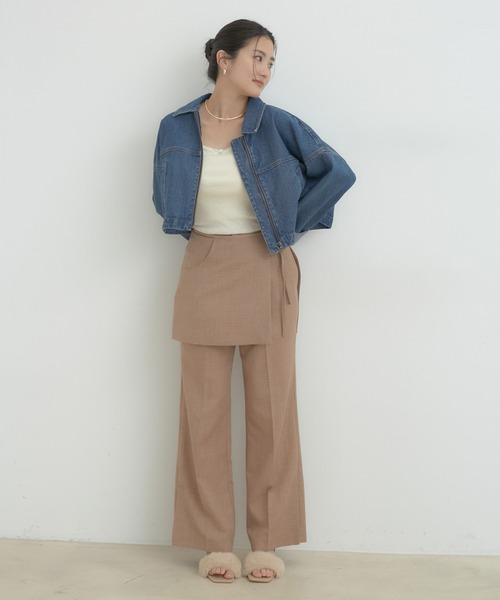 CIMARRON（シマロン）の「【CIMARRON】VIS別注ショートフレアデニムジャケット（デニムジャケット・レディース・ブルー系その他4/ブラック系その他・FREE）」の4枚目の写真