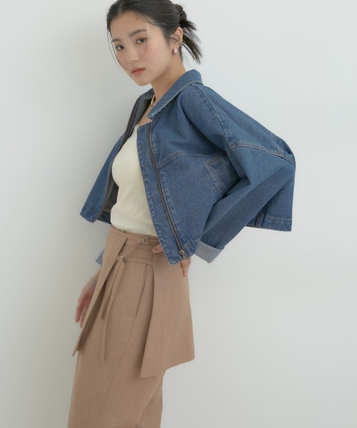 CIMARRON（シマロン）の「【CIMARRON】VIS別注ショートフレアデニムジャケット（デニムジャケット・レディース・ブルー系その他4/ブラック系その他・FREE）」の8枚目の写真