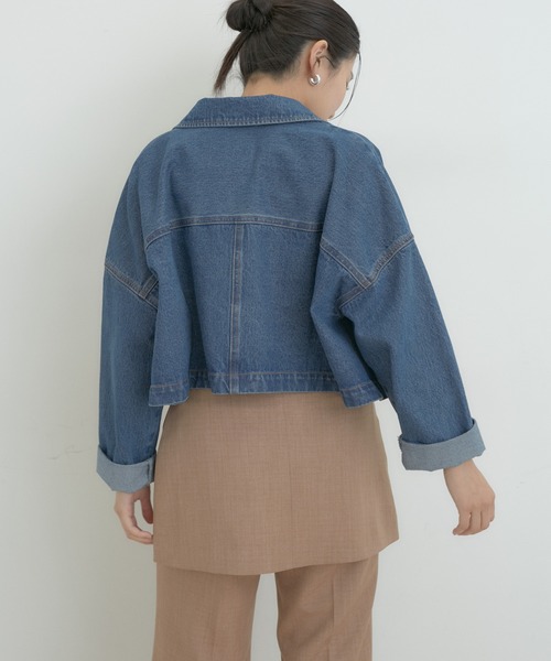 CIMARRON（シマロン）の「【CIMARRON】VIS別注ショートフレアデニムジャケット（デニムジャケット・レディース・ブルー系その他4/ブラック系その他・FREE）」の9枚目の写真