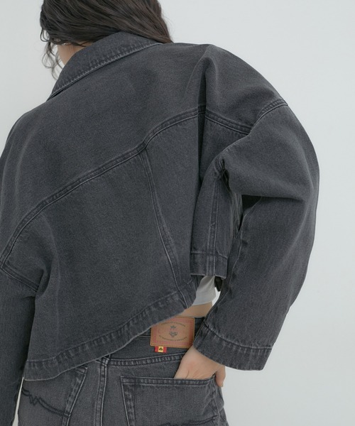 CIMARRON（シマロン）の「【CIMARRON】VIS別注ショートフレアデニムジャケット（デニムジャケット・レディース・ブルー系その他4/ブラック系その他・FREE）」の11枚目の写真