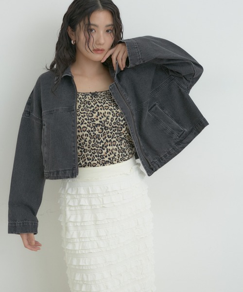 CIMARRON（シマロン）の「【CIMARRON】VIS別注ショートフレアデニムジャケット（デニムジャケット・レディース・ブルー系その他4/ブラック系その他・FREE）」の12枚目の写真