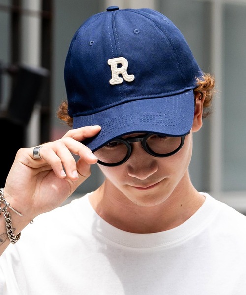 Rocky Monroe（ロッキーモンロー）の「Rワッペンロゴキャップ/ベースボールキャップ（キャップ・メンズ・ネイビー/ブルー/ブラック/ベージュ・FREE）」の3枚目の写真