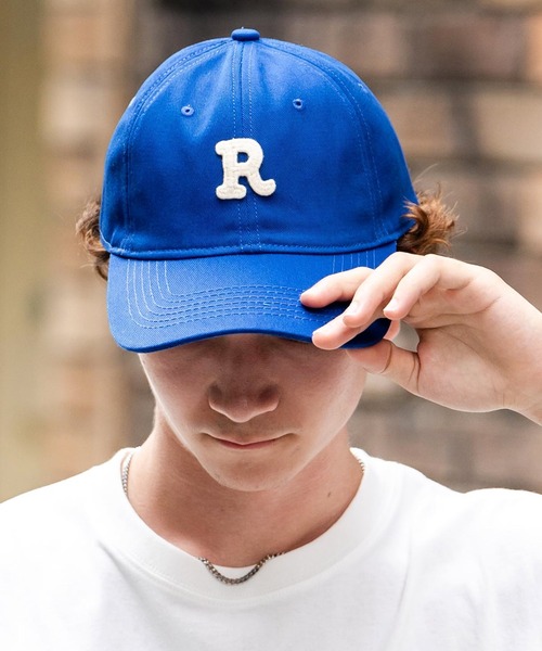 Rocky Monroe（ロッキーモンロー）の「Rワッペンロゴキャップ/ベースボールキャップ（キャップ・メンズ・ネイビー/ブルー/ブラック/ベージュ・FREE）」の4枚目の写真