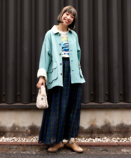 RODEO CROWNS WIDE BOWL(ロデオクラウンズワイドボウル)の「シアーチェックスカート(スカート・レディース・ブラウン系その他/グリーン系その他/ブルー系その他・FREE)」の10枚目の写真