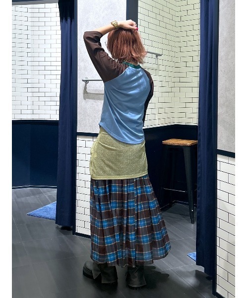 RODEO CROWNS WIDE BOWL(ロデオクラウンズワイドボウル)の「シアーチェックスカート(スカート・レディース・ブラウン系その他/グリーン系その他/ブルー系その他・FREE)」の19枚目の写真