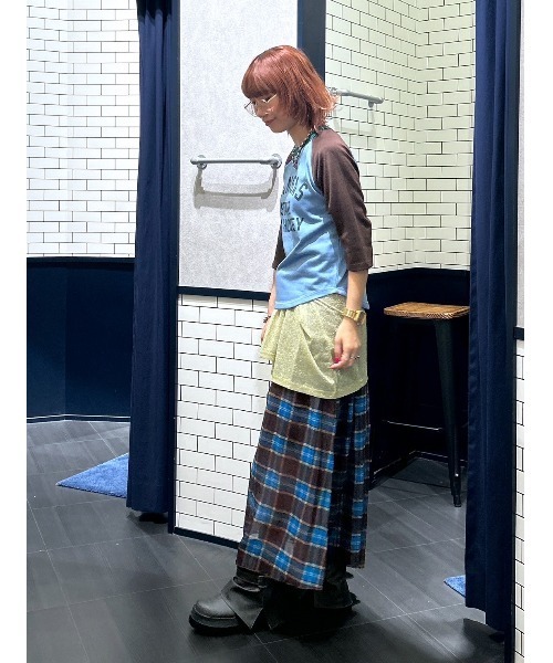 RODEO CROWNS WIDE BOWL(ロデオクラウンズワイドボウル)の「シアーチェックスカート(スカート・レディース・ブラウン系その他/グリーン系その他/ブルー系その他・FREE)」の20枚目の写真