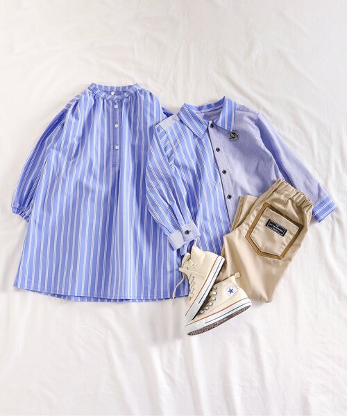 apres les cours(アプレレクール)の「【リンク】スタンダードタックパンツ(その他パンツ・キッズ・グレー/インディゴブルー/チャコール/ベージュ/カーキ・110/100/90/130/80/120)」の10枚目の写真