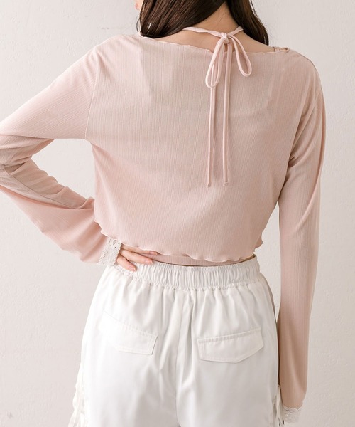 OLIVE des OLIVE（オリーブデオリーブ）の「ランダムテレコボレロアンサンブル（アンサンブル・レディース・ブラウン/ピンク/ブラック/オフホワイト・FREE）」の10枚目の写真