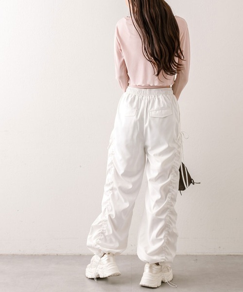 OLIVE des OLIVE（オリーブデオリーブ）の「ランダムテレコボレロアンサンブル（アンサンブル・レディース・ブラウン/ピンク/ブラック/オフホワイト・FREE）」の13枚目の写真