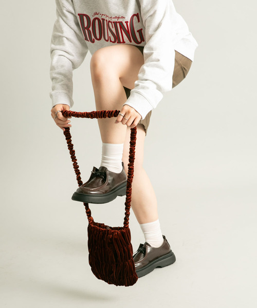 KBF(ケイビーエフ)の「ギャザーデザインベロアBAG(ショルダーバッグ・レディース・グレー系その他/ベージュ/ブラウン・ONE)」の13枚目の写真