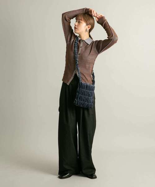 KBF(ケイビーエフ)の「ギャザーデザインベロアBAG(ショルダーバッグ・レディース・グレー系その他/ベージュ/ブラウン・ONE)」の20枚目の写真