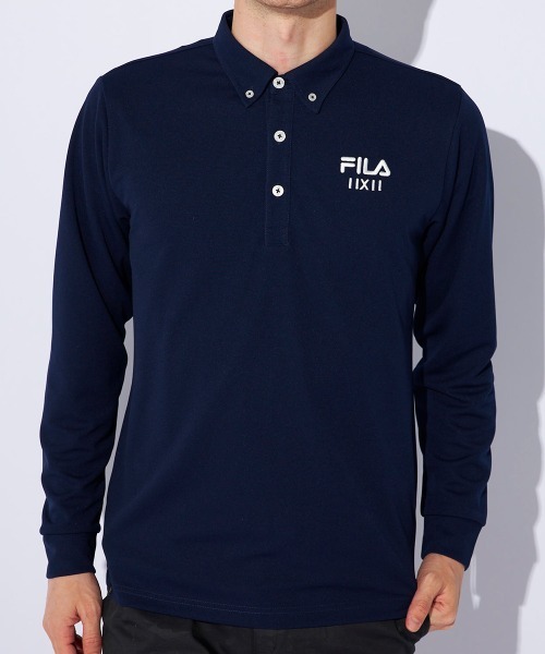 セール】【FILA GOLF/フィラゴルフ】長袖ポロシャツ 吸汗速乾 UVカット
