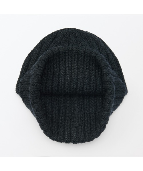 無印良品（ムジルシリョウヒン）の「おでこのチクチクを抑えた　ウール混　リブ編み　ワッチ（ニットキャップ/ビーニー・レディース・ベージュ/ブラック/チャコールグレー/マスタード/ブルー/ダークブラウン系/レンガ・55-59cm）」の13枚目の写真