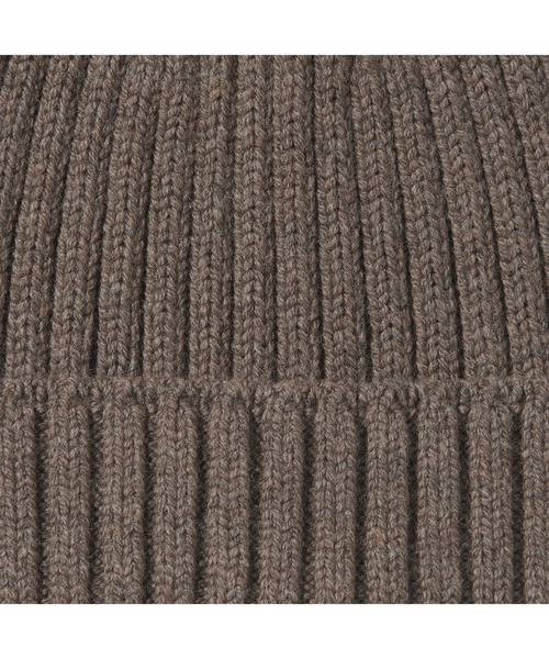 無印良品（ムジルシリョウヒン）の「おでこのチクチクを抑えた　ウール混　リブ編み　ワッチ（ニットキャップ/ビーニー・レディース・ベージュ/ブラック/チャコールグレー/マスタード/ブルー/ダークブラウン系/レンガ・55-59cm）」の22枚目の写真
