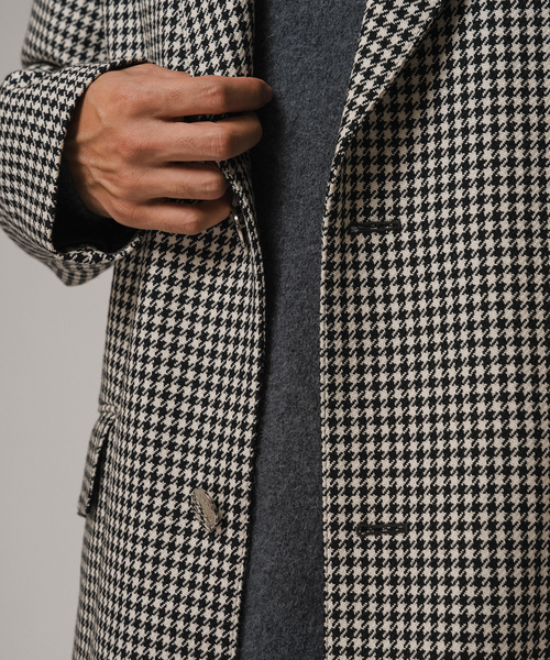 Mackintosh（マッキントッシュ）の「MACKINTOSH(マッキントッシュ) 別注 HUMBIE/ハンビー CHESTERGTS SL SHORT チェック（チェスターコート・メンズ・ブラック・40/38/36）」の11枚目の写真