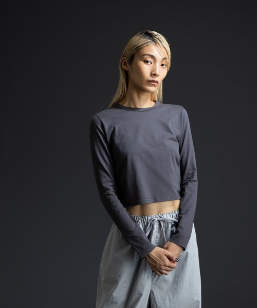 paradigm（パラダイム）の「ガス焼き天竺コンパクトT（Tシャツ/カットソー・レディース・ブラック/チャコールグレー/ホワイト・SMALL/MEDIUM）」の4枚目の写真