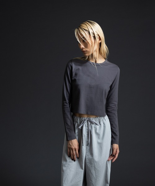 paradigm（パラダイム）の「ガス焼き天竺コンパクトT（Tシャツ/カットソー・レディース・ブラック/チャコールグレー/ホワイト・SMALL/MEDIUM）」の8枚目の写真