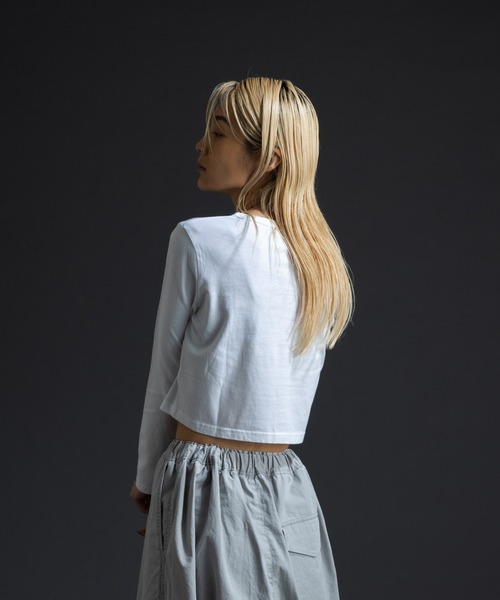 paradigm（パラダイム）の「ガス焼き天竺コンパクトT（Tシャツ/カットソー・レディース・ブラック/チャコールグレー/ホワイト・SMALL/MEDIUM）」の16枚目の写真