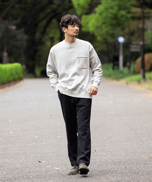 B:MING by BEAMS（ビーミングバイビームス）の「ライトフリース クルーネック スウェット（スウェット・メンズ・ネイビー/チャコールグレー/ライトグレー・SMALL/MEDIUM/LARGE/X-LARGE）」の4枚目の写真