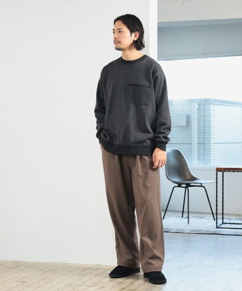 B:MING by BEAMS（ビーミングバイビームス）の「ライトフリース クルーネック スウェット（スウェット・メンズ・ネイビー/チャコールグレー/ライトグレー・SMALL/MEDIUM/LARGE/X-LARGE）」の11枚目の写真