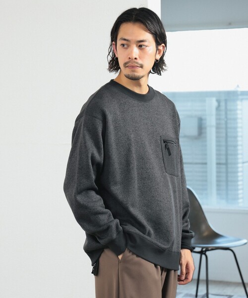 B:MING by BEAMS（ビーミングバイビームス）の「ライトフリース クルーネック スウェット（スウェット・メンズ・ネイビー/チャコールグレー/ライトグレー・SMALL/MEDIUM/LARGE/X-LARGE）」の12枚目の写真