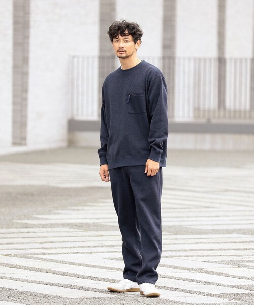 B:MING by BEAMS（ビーミングバイビームス）の「ライトフリース クルーネック スウェット（スウェット・メンズ・ネイビー/チャコールグレー/ライトグレー・SMALL/MEDIUM/LARGE/X-LARGE）」の15枚目の写真