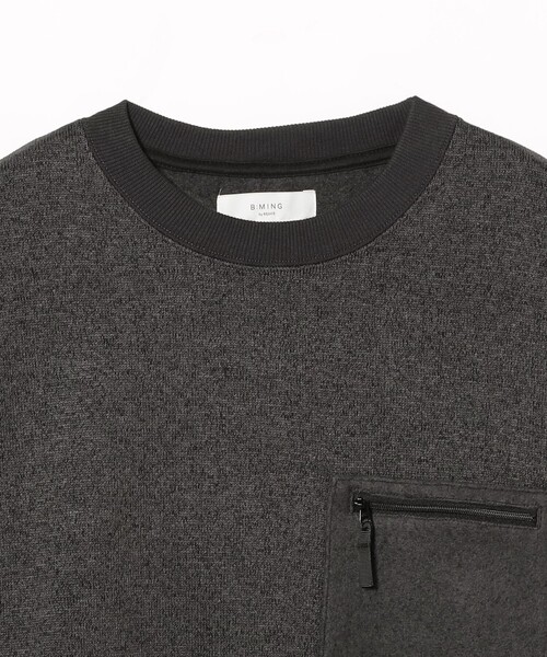 B:MING by BEAMS（ビーミングバイビームス）の「ライトフリース クルーネック スウェット（スウェット・メンズ・ネイビー/チャコールグレー/ライトグレー・SMALL/MEDIUM/LARGE/X-LARGE）」の22枚目の写真