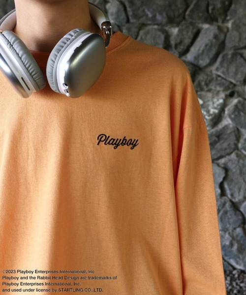 PLAYBOY(プレイボーイ)の「【PLAYBOY】×【SEQUENZ】 ハートバニー バックプリント 長袖 Tシャツ / ロンT(Tシャツ/カットソー・レディース・ホワイト/マルチ/ブラック/オレンジ・X-LARGE/LARGE/MEDIUM/SMALL)」の12枚目の写真