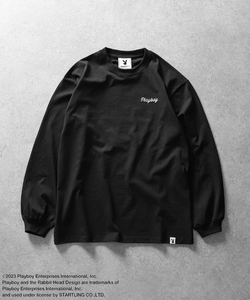 PLAYBOY】×【SEQUENZ】 ハートバニー バックプリント 長袖 T