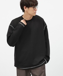 ダンボールステッチ長袖T/142341
