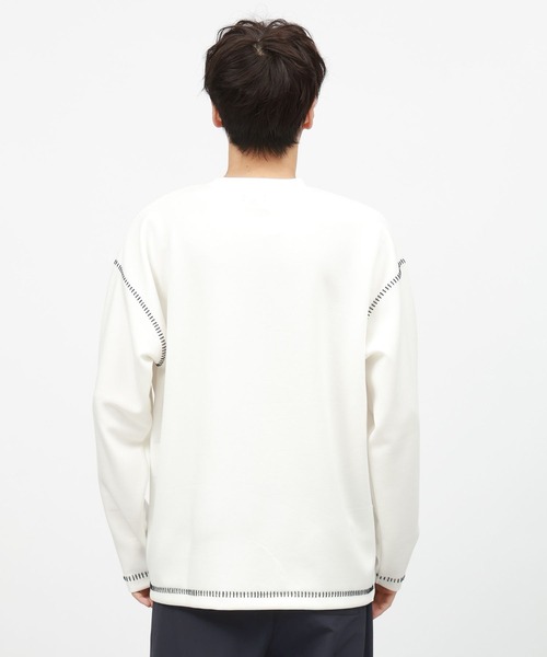 LAKOLE（ラコレ）の「ダンボールステッチ長袖T/142341（Tシャツ/カットソー・メンズ・ダークオリーブ/ブラック/ホワイト・MEDIUM/LARGE）」の12枚目の写真