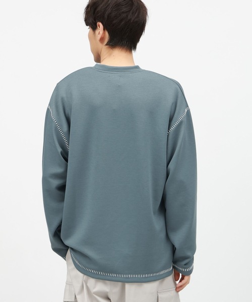 LAKOLE（ラコレ）の「ダンボールステッチ長袖T/142341（Tシャツ/カットソー・メンズ・ダークオリーブ/ブラック/ホワイト・MEDIUM/LARGE）」の15枚目の写真