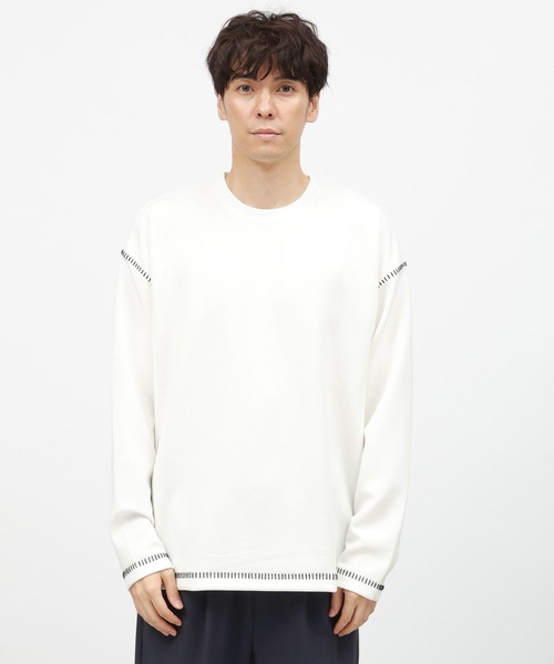 LAKOLE（ラコレ）の「ダンボールステッチ長袖T/142341（Tシャツ/カットソー・メンズ・ダークオリーブ/ブラック/ホワイト・MEDIUM/LARGE）」の14枚目の写真