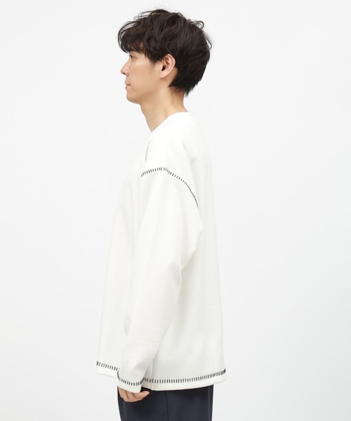 LAKOLE（ラコレ）の「ダンボールステッチ長袖T/142341（Tシャツ/カットソー・メンズ・ダークオリーブ/ブラック/ホワイト・MEDIUM/LARGE）」の13枚目の写真
