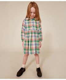 ダブルガーゼ長袖ワンピース