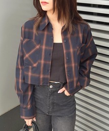 チェック柄ショートシャツ
