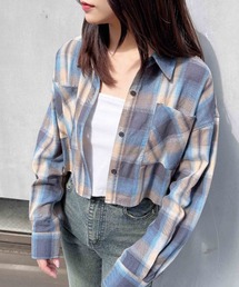 チェック柄ショートシャツ