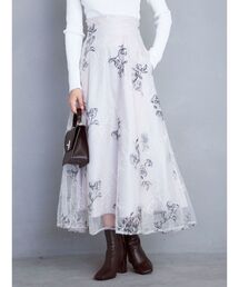 MERCURYDUO | エンブロイダリーフレアスカート(スカート)