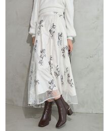 MERCURYDUO | エンブロイダリーフレアスカート(スカート)