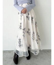 MERCURYDUO | エンブロイダリーフレアスカート(スカート)