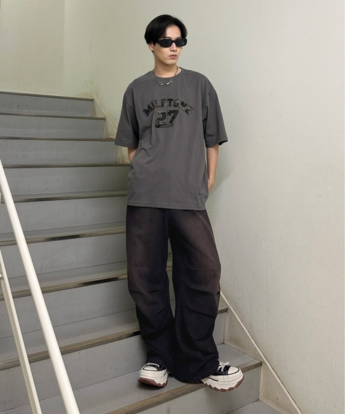 sedacle(セダクル)の「カモフラアップリケTEE(Tシャツ/カットソー・レディース・アイボリー/チャコールグレー/レッド/ピンク・LARGE/MEDIUM/SMALL)」の20枚目の写真