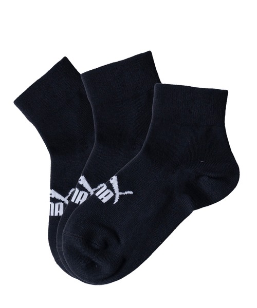 PUMA（プーマ）の「PUMA プーマ ブランド ワンポイント ロゴ ショートソックス 子供用 靴下 3足セット 19cm～25cm（ソックス/靴下・キッズ・ブラック/マルチ/ホワイト・19-21cm/21-23cm/23-25cm）」の2枚目の写真
