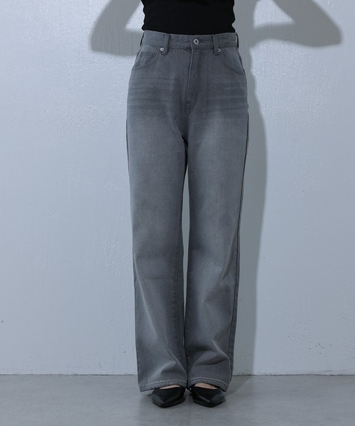 COLONY 2139(コロニートゥーワンスリーナイン)の「ルーズストレートデニム(デニムパンツ・レディース・ネイビー/オフホワイト/サックスブルー/ダークブルー/ライトグレー/ブラック/アイボリー・SMALL/LARGE/MEDIUM)」の18枚目の写真