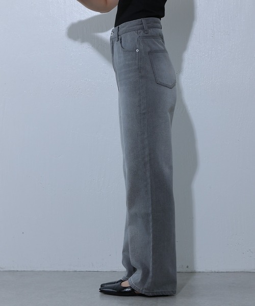 COLONY 2139(コロニートゥーワンスリーナイン)の「ルーズストレートデニム(デニムパンツ・レディース・ネイビー/オフホワイト/サックスブルー/ダークブルー/ライトグレー/ブラック/アイボリー・SMALL/LARGE/MEDIUM)」の19枚目の写真