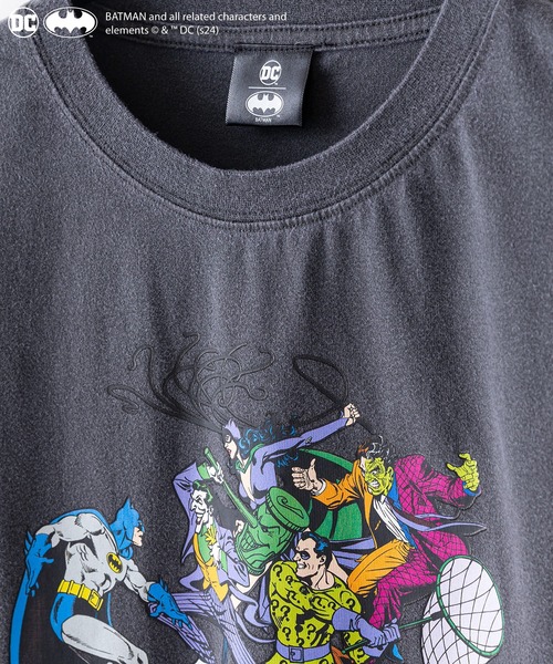 LB/S （エルビーエス）の「【BATMAN/バットマン】パウダーブリーチ加工 ビッグシルエットロンT ドロップショルダー オーバーサイズ　ヴィンテージ加工（Tシャツ/カットソー・メンズ・ブルー系その他/グレー系その他/グレー系その他2/グリーン系その他2・MEDIUM/LARGE）」の7枚目の写真