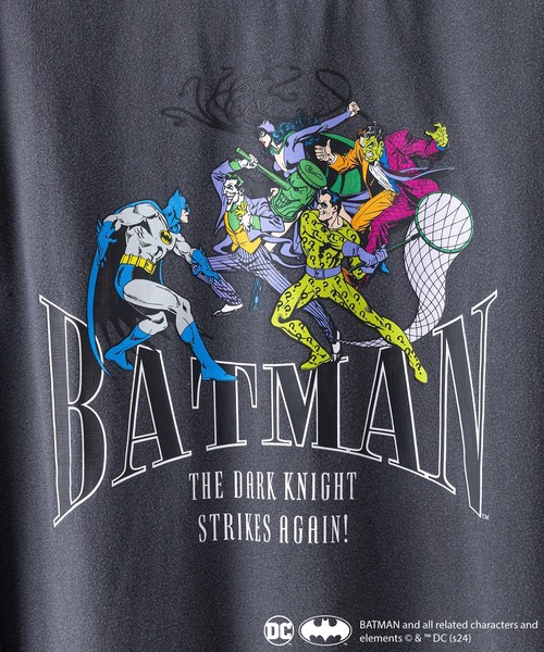 LB/S （エルビーエス）の「【BATMAN/バットマン】パウダーブリーチ加工 ビッグシルエットロンT ドロップショルダー オーバーサイズ　ヴィンテージ加工（Tシャツ/カットソー・メンズ・ブルー系その他/グレー系その他/グレー系その他2/グリーン系その他2・MEDIUM/LARGE）」の8枚目の写真