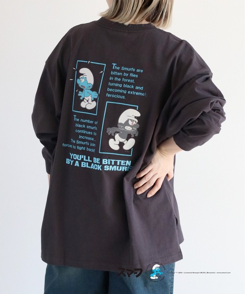 cepo(セポ)の「【SMURFS/スマーフ】ロングスリーブTee(Tシャツ/カットソー・レディース・ブラック系2/ブラック系1/ホワイト系2/ホワイト系1・FREE)」の3枚目の写真